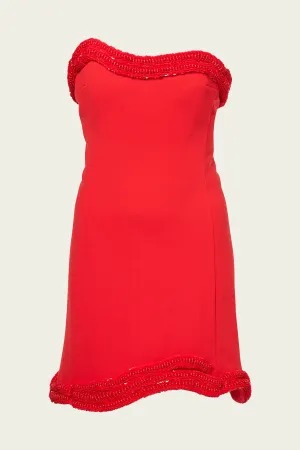 Saskia Mini Dress in Fiery Red